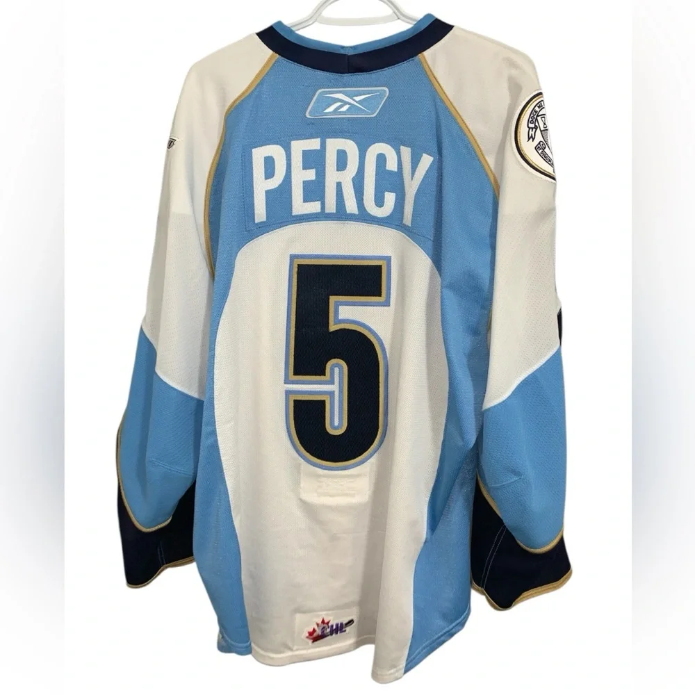 GAME WORN  Stuart Percy Mississauga St. Michael’s Majors OHL Jersey Size 56 Auto - Picture 2 of 10